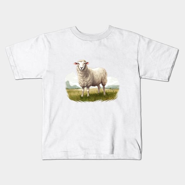 White Sheep Kids T-Shirt by zooleisurelife